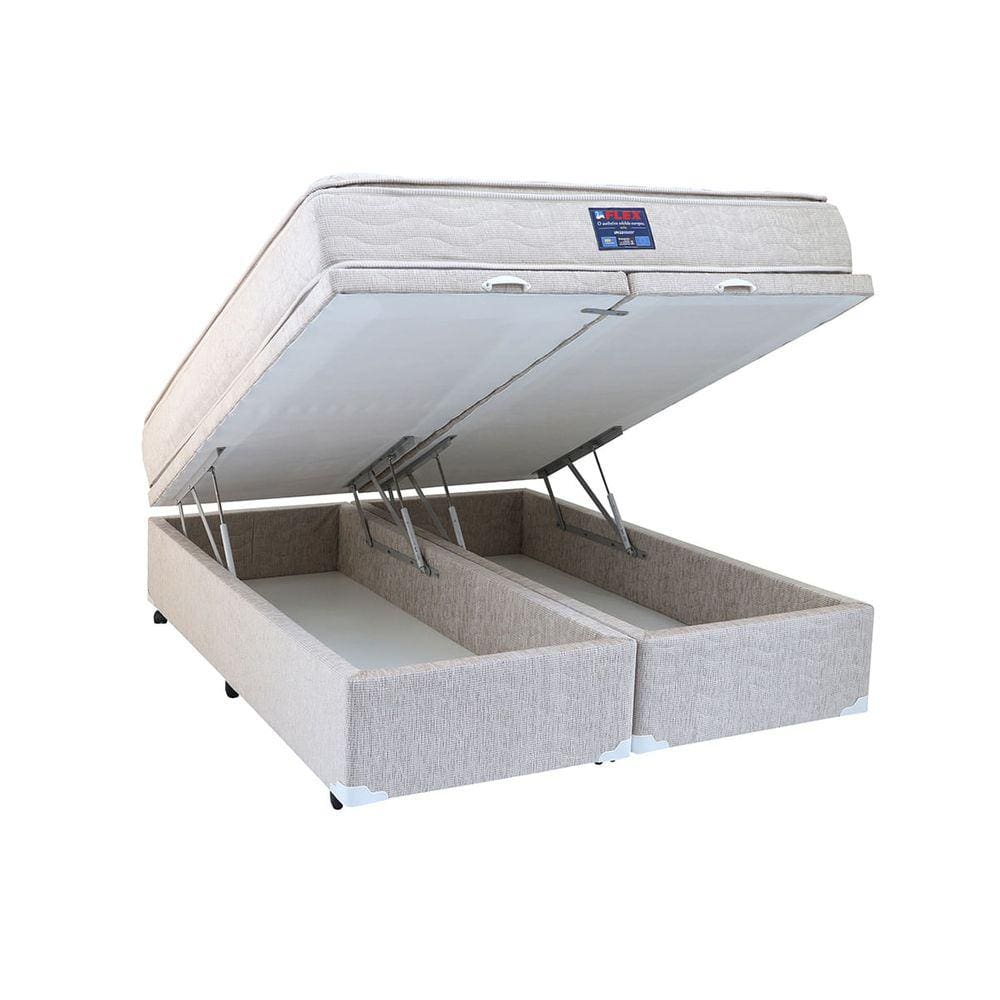 Cama Box Baú com Colchão King BR Flex Ávila - 178x198