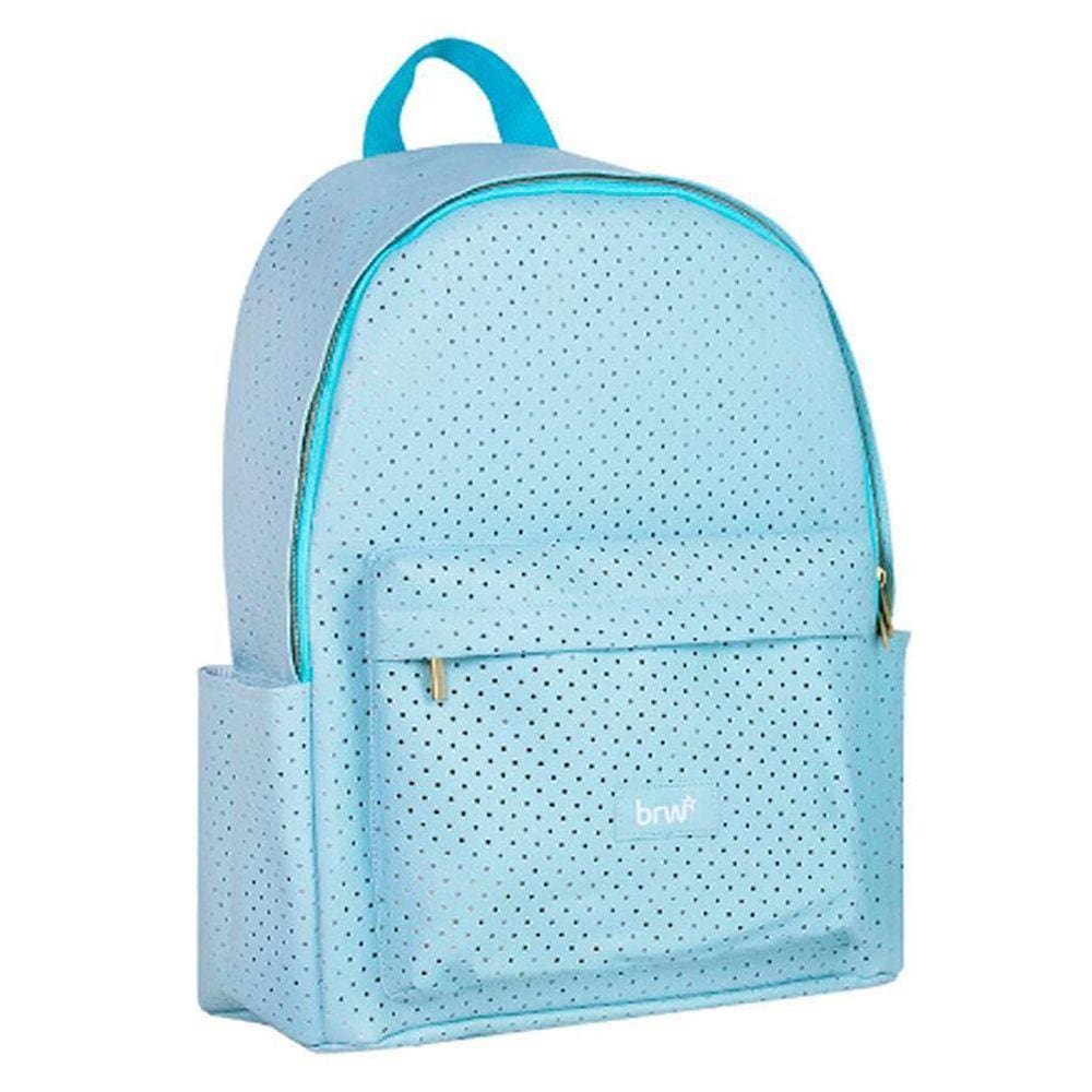 Mochila De Costas Escolar Furadinha Azul - Brw