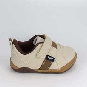 Sapato Bebê Masculino Kidy Colors Casual Bege e Caramelo