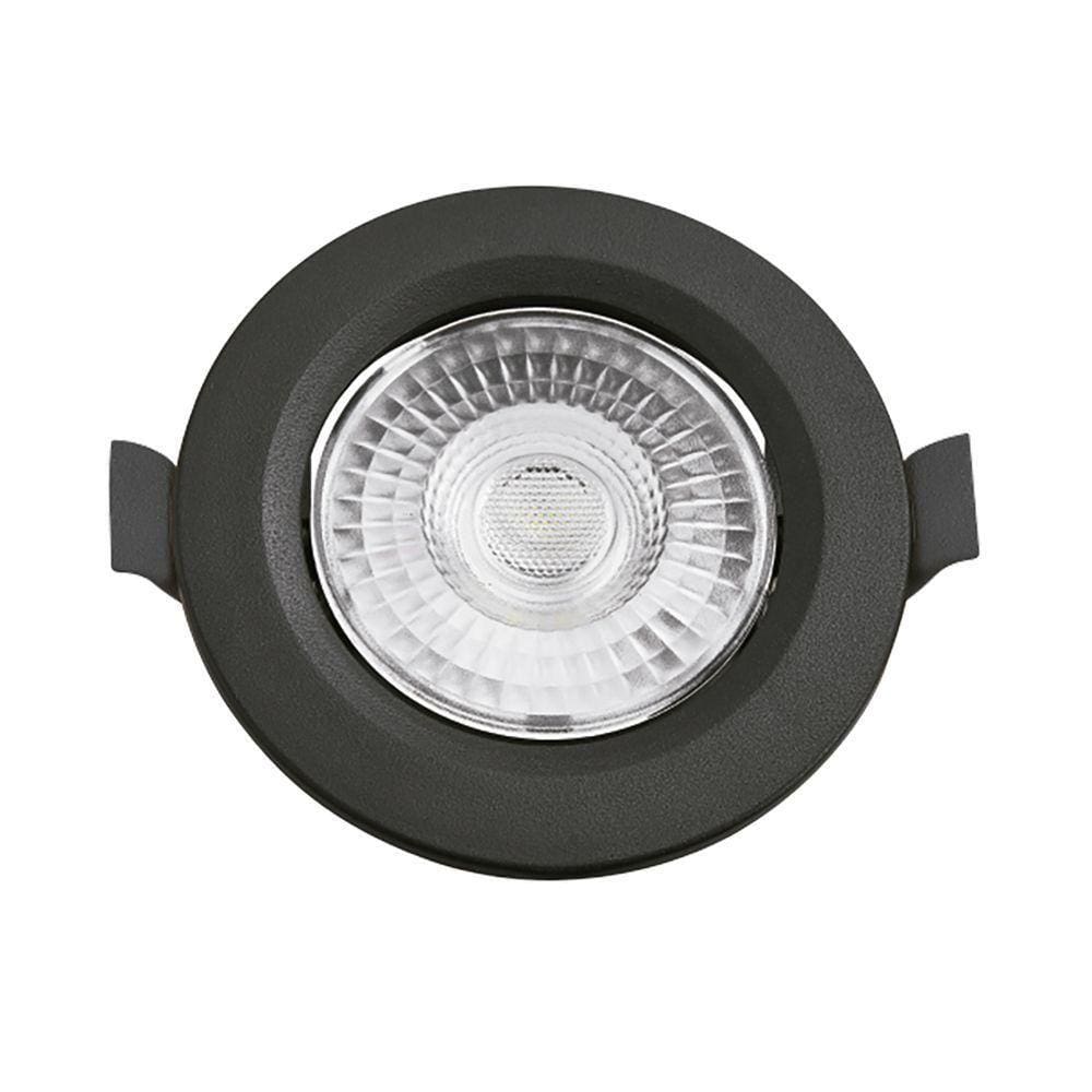 Spot De Led Embutir Slim Mr16 Redondo 6w Preto Bivolt Blumenau 6500k Luz Fria