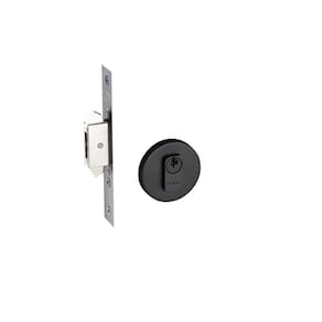 Fechadura Trava Porta Correr Pado Expansiva Preta Inox