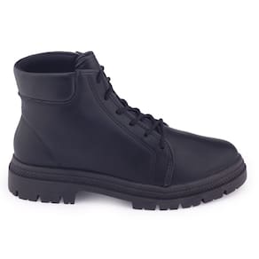 Bota Coturno Feminina Moleca 5344.102 tratorada cadarços