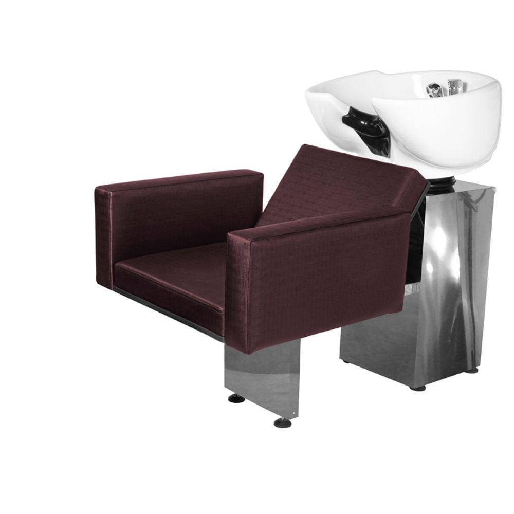 Lavatório Salão de Beleza Evidence Lisa Base Inox Vinho