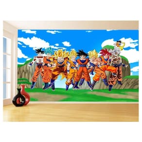 Papel De Parede Dragon Ball Goku Vegeta Anime 3,5M Dbz468