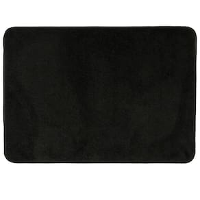 Tapete de Banheiro Ou Quarto Poliester Base Antiderrapante Vizapi Madam 70x120cm Preto