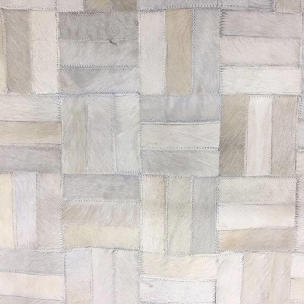 Tapete Couro 250x300 patchwork 3x9 branco