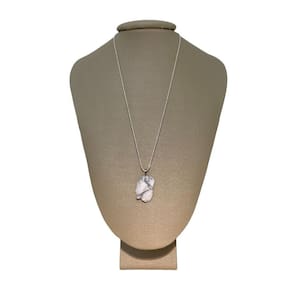 Colar Diamantado Prata 925 Howlita Bruta - P. Vecchio Joias