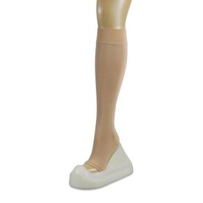 Meia Varimed 3/4 Suave Compressão 18-21mmHg Bege Sem Ponteira