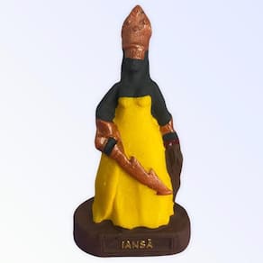Escultura Orixá Iansã Em Resina 10Cm Umbanda Candomblé
