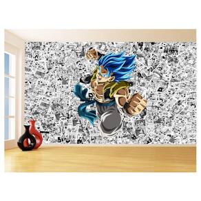 Papel De Parede Dragon Ball Goku Gegeta Anime 3,5M Dbz619