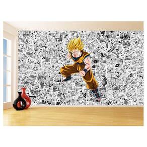 Papel De Parede Dragon Ball Goku Página Manga 3,5M Dbz568