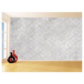 Papel De Parede 3D Concreto Queimado Risco Bege 3,5M Kkt105