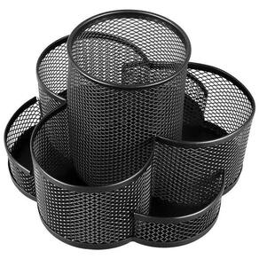 Organizadora De Canetas Aramado Preto Design - Flor