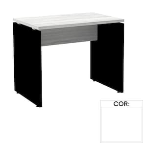 Mesa de Escritório Pé Painel PE25 em MDP 150 x 70 cm Branca com Base Branca