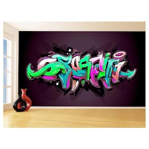Papel De Parede 3D Arte Graffiti Mural Grafite 3,5M Tra67
