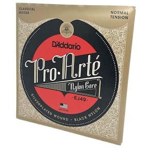Encordoamento Nylon Preto Violão Pro Arté D`Addario Ej49
