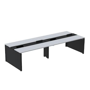 Mesa de Plataforma Dupla para 4 Pessoas Corporativa 120x140/4p Cinza/Preto