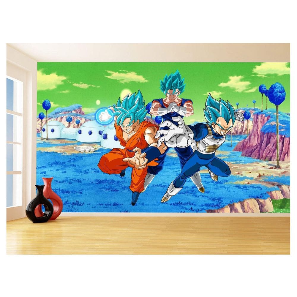 Papel De Parede Dragon Ball Goku Vegeta Anime 3,5M Dbz409