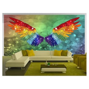 Papel De Parede 3D Arte Asas Selfie Insta Cores 3,5M Tra277