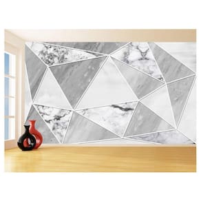 Papel De Parede Geométrico Triângulos Abstrato 3,5M Gmt60