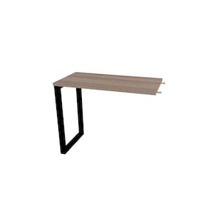Mesa de Escritório Complemento Pé Tubular PE25 em MDP 90 x 45 cm Cor Noce Naturalle e Base Preta