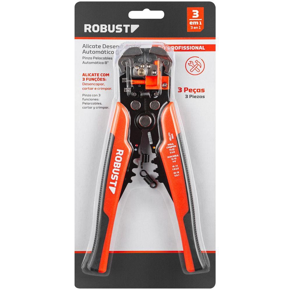 Alicate Desencapador 3 em 1  8 Pol  Gedore Red