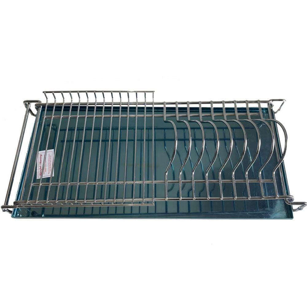 Escorredor De Pratos 870mm Cromado C/ Bandeja Inox Arapuxe