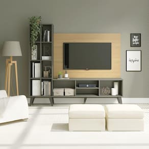 Estante Home TV 55 Pol. Completo 180x157Cm Carvalho