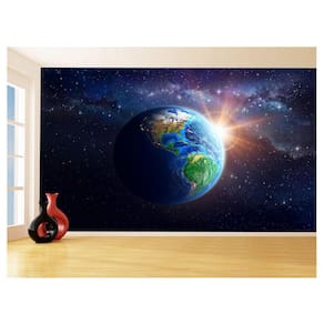 Papel De Parede Espaço Estrelas Planeta Terra 3,5M Nsp194