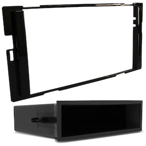 Moldura De Painel 1 Din 2 Din March Versa Sentra 2015 a 2021 Black Piano