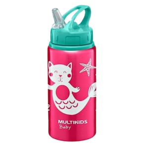 Copo Infantil Canudo Retrátil Refresh 500ml Rosa Multikids