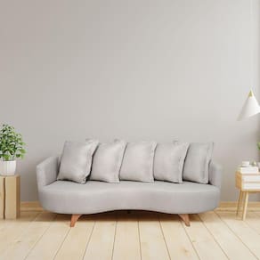 Sofá 2 Lugares 220cm Capri Bege /Pé Imbuia
