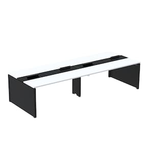 Mesa de Plataforma Dupla para 4 Pessoas Corporativa 150x140/4p Branco/Preto