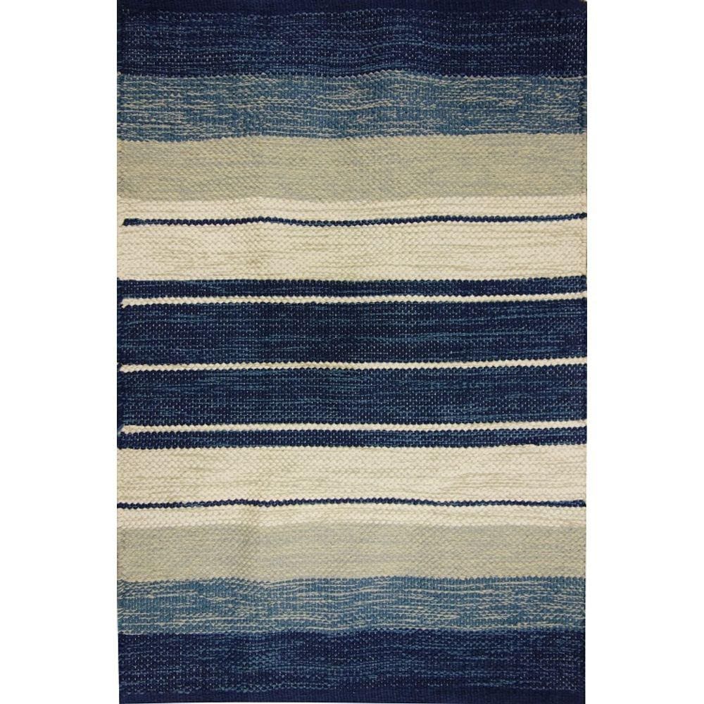 Tapete Kilim Basar 100x140 Azul Unico