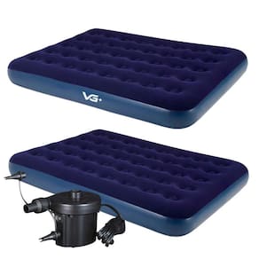 Kit 2 Colchões Infláveis Casal Flocked Comfort com Bomba Elétrica Vg Plus 220v