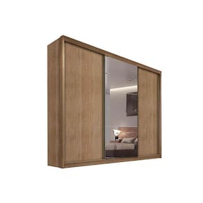 Guarda Roupa Casal 3 Portas De Correr E 4 Gavetas C- 1 Espelho Diamond-toulon Freijo Cumaru
