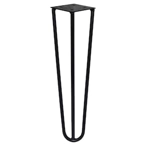 Pé De Metal 25 Cm Harpin Legs Mesas De Centro Puffs Preto