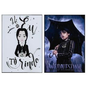 Quadros Para Decoração 2Un Wandinha Família Addams