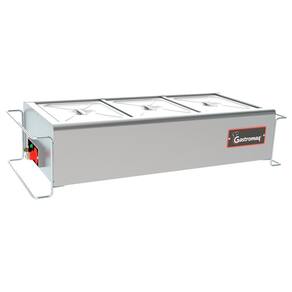 Buffet de Mesa Aquecido Gastromaq Inox 3 Cubas Tampa Inox 127V BTME 03 ST I