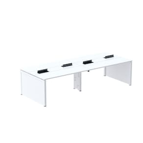 Mesa de Plataforma Dupla para 4 Pessoas Corporativa 130x140/4p Branco