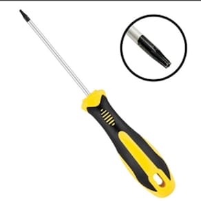 Chave Torx Ponta Imantada com Cabo Emborrachado Preto e Amarelo Eda T30