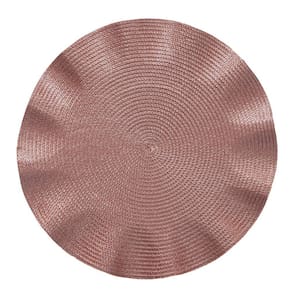Lugar Americano Redondo Waves Jolitex Rosa Queimado 38cm