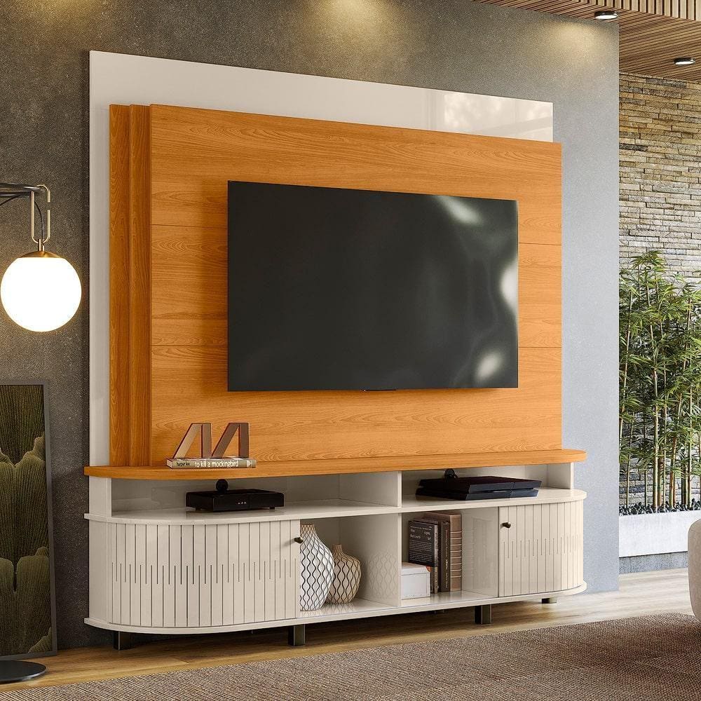 Rack Daytona para TV até 65 polegadas - Cinamomo/Off White - Madetec