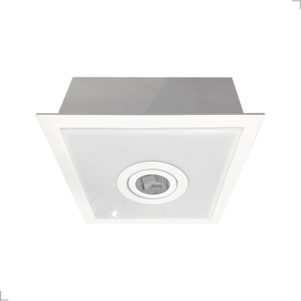 Luminária Spot Magnum Quadrado Branco De Embutir 50W Usina