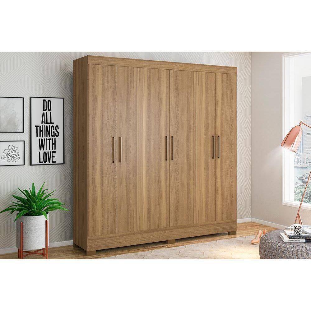 Guarda Roupa 6 Portas E 3 Gavetas Prático Amêndola - Demóbile