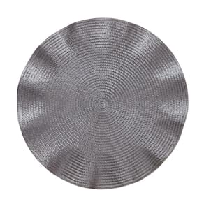 Lugar Americano Redondo Waves Jolitex Cinza 38cm