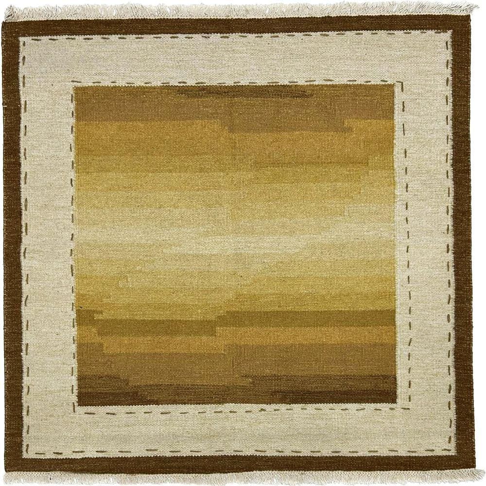 Tapete Kilim Banares 150X155 1462 Amarelo