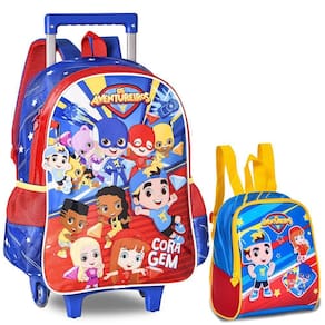 Mochila Infantil Aventureiros Luccas Neto com Lancheira