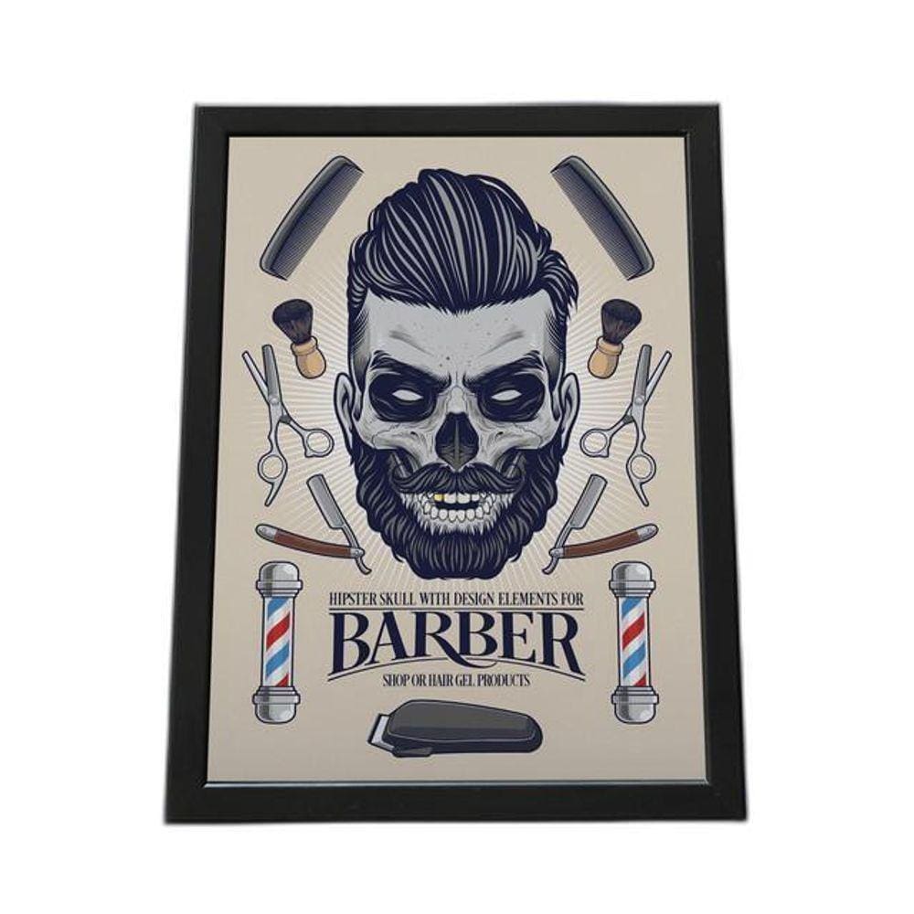 Quadro Com Moldura Barber Shop Or Hair Gel