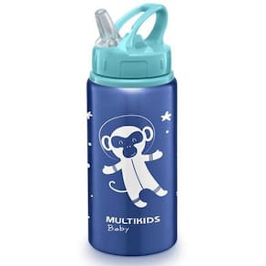 Copo Infantil Canudo Retrátil Refresh 500ml Azul Multikids